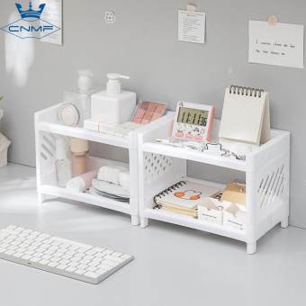 CNMF Kệ Xếp Đồ Để Bàn Kệ Đựng Đồ Kệ Xếp Đồ Lặt Vặt Mỹ Phẩm Bằng Nhựa Hai Tầng Cho Gia Đình Văn Phòng Đồ Gia Dụng