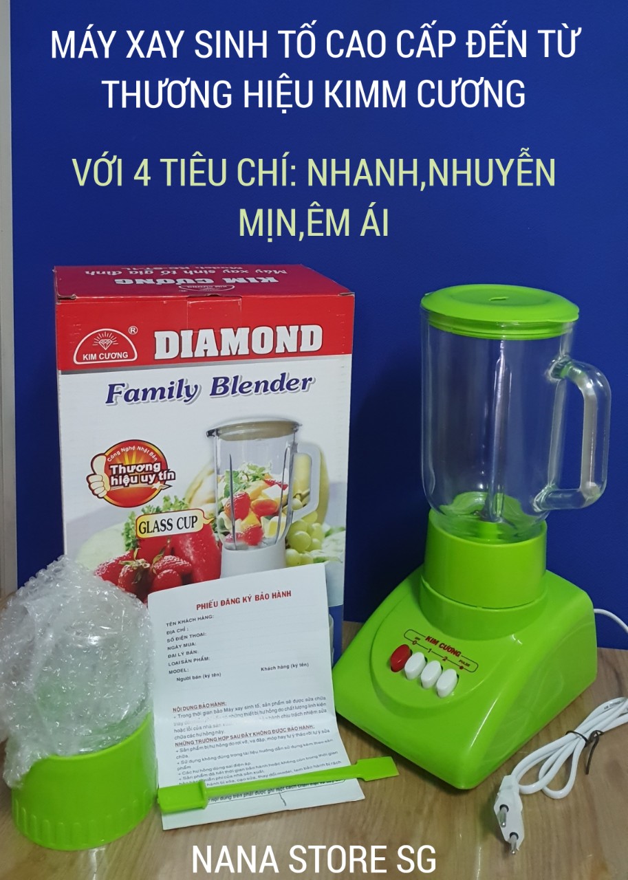 Máy xay sinh tố kim cương kc-t02 ly thủy tinh- 1 lít -350w máy mạnh xay rất êm dể sử dụng
