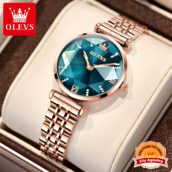 Đồng hồ nữ ngọc pha lê thiết kế mới xịn đẹp OLEVS 6642 (mặt tròn)