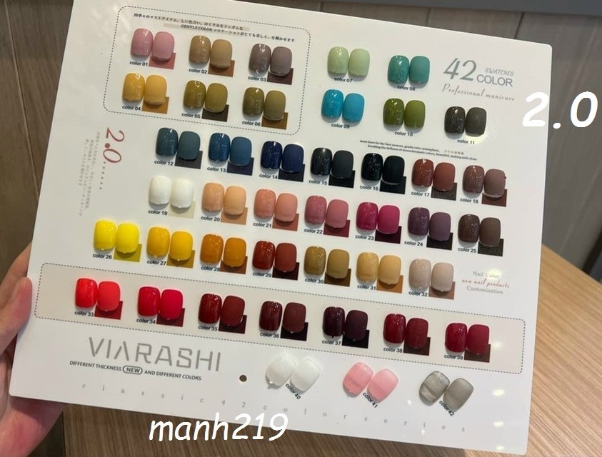 Set sơn gel viarashi nail 42 màu , set sơn gel 2.0 sinailmi