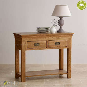 Bàn Console French Farmhouse gỗ sồi 1m