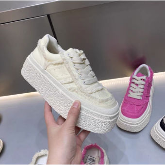 Giày nữ seaker vải  tua đế tăng chiều cao