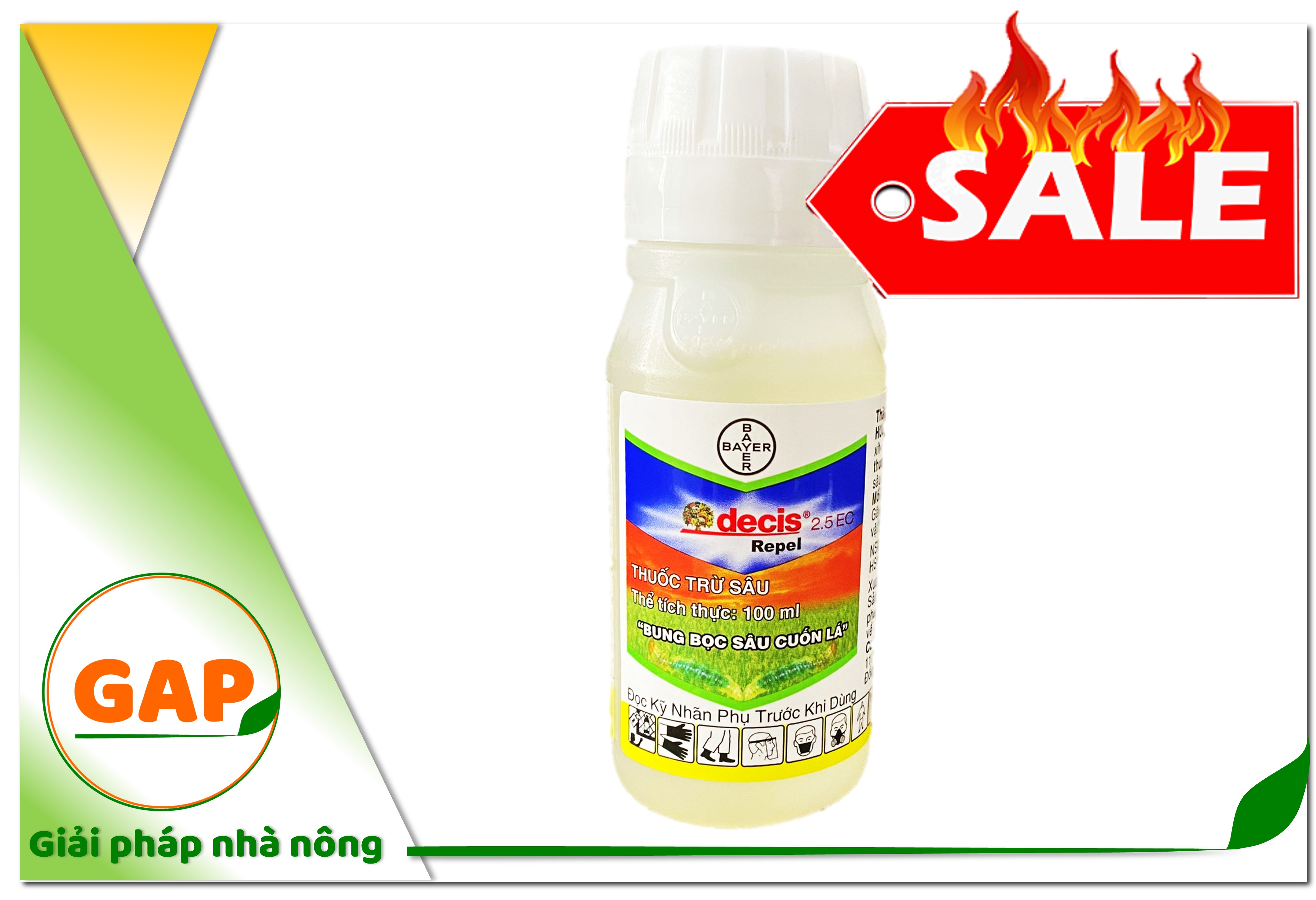 [HCM]DECIS REPEL 2.5SC (Chai 100ml) - Đẩy bật tất cả các loại sâu