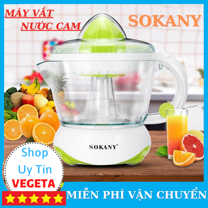 Máy Vắt Cam Sokany tự động Máy Vắt Cam Đa Năng Nhật Bản vắt ép 2 chiều rất nhiều nước Chất liệu nhựa không chứa chất và thành phần độc hại, đảm bảo an toàn cho sức khỏe người dùng.