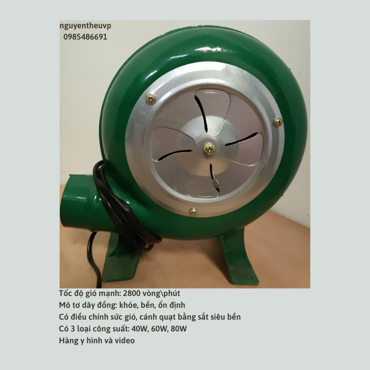 Quạt hỏa tốc quạt thổi bếp nướng than mini lò nướng gà vịt công suất 40w 60w 80w