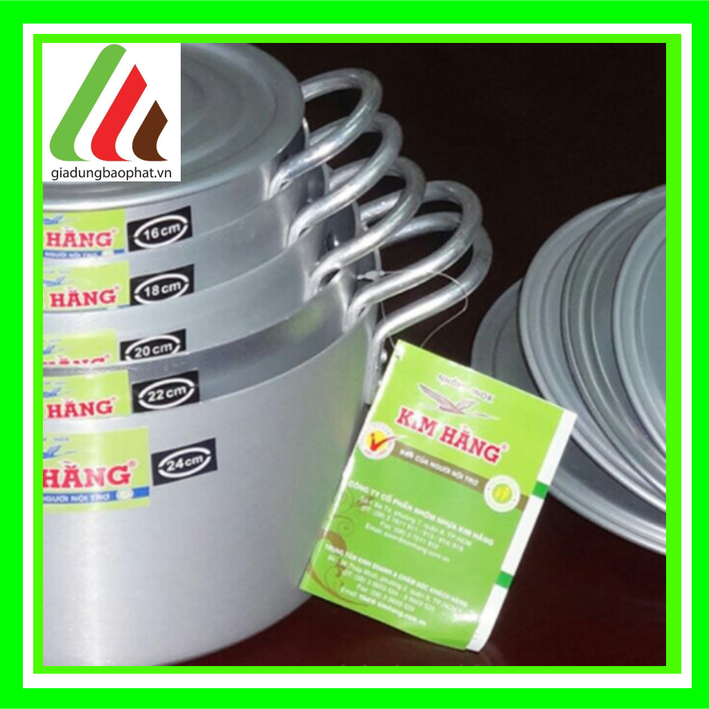 Combo nồi chảo nhôm kim hằng (bộ gồm 8 nồi nhôm kiểu nhật size 24-26-28-30 + 2 nồi nhôm đặc biệt size 40 + 2 chảo nhôm size 30)