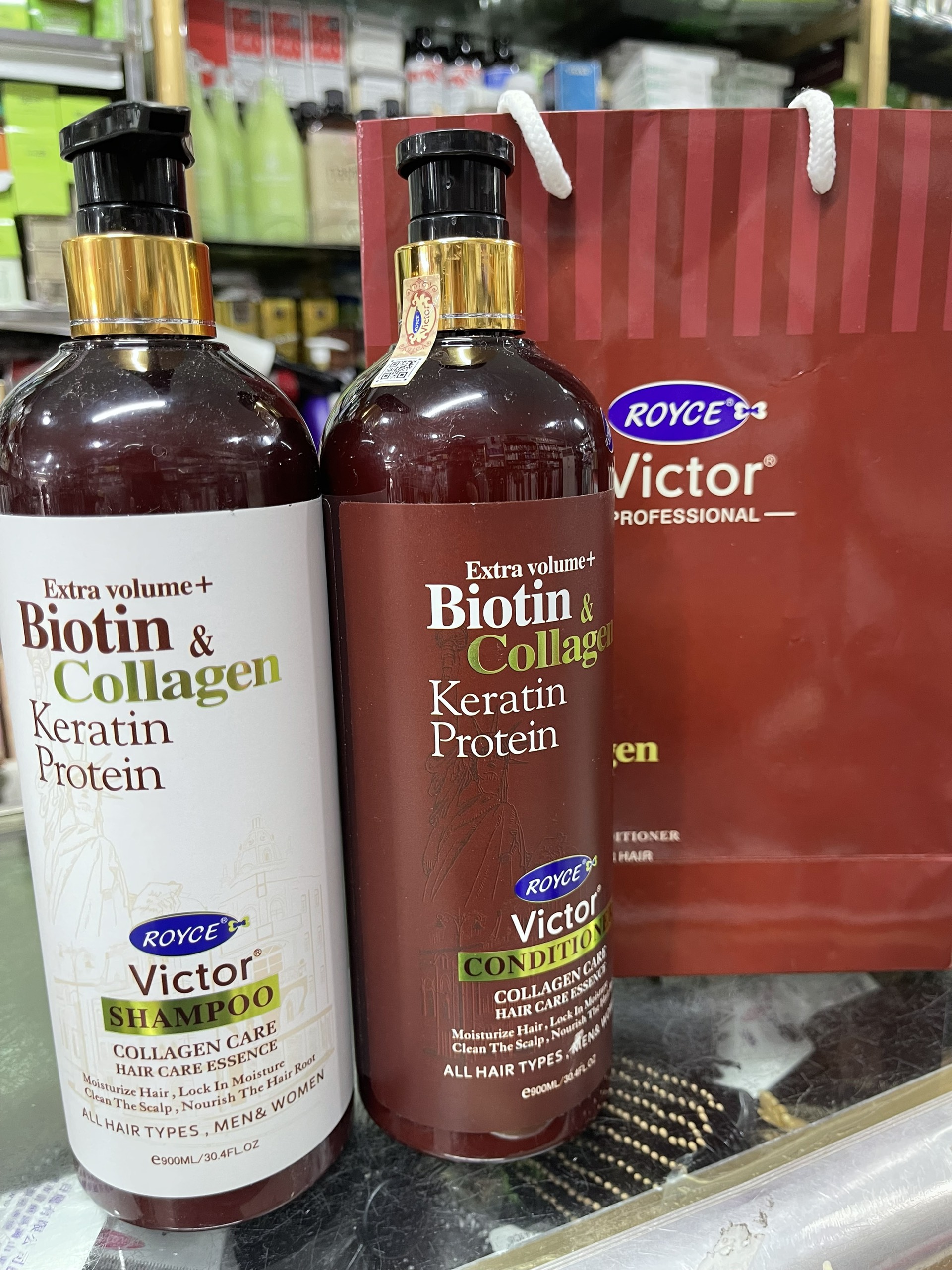 Cặp Dầu Gội Xả Biotin &amp; Collagen Royce Victor