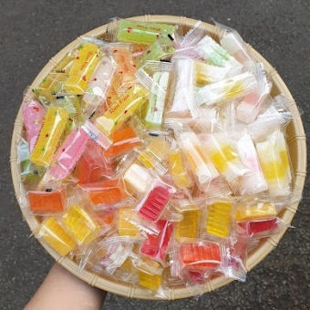 Túi 500g Mứt rau câu trái cây mix 3 loại (rau câu dẻo, rau câu cây, rau câu sữa)