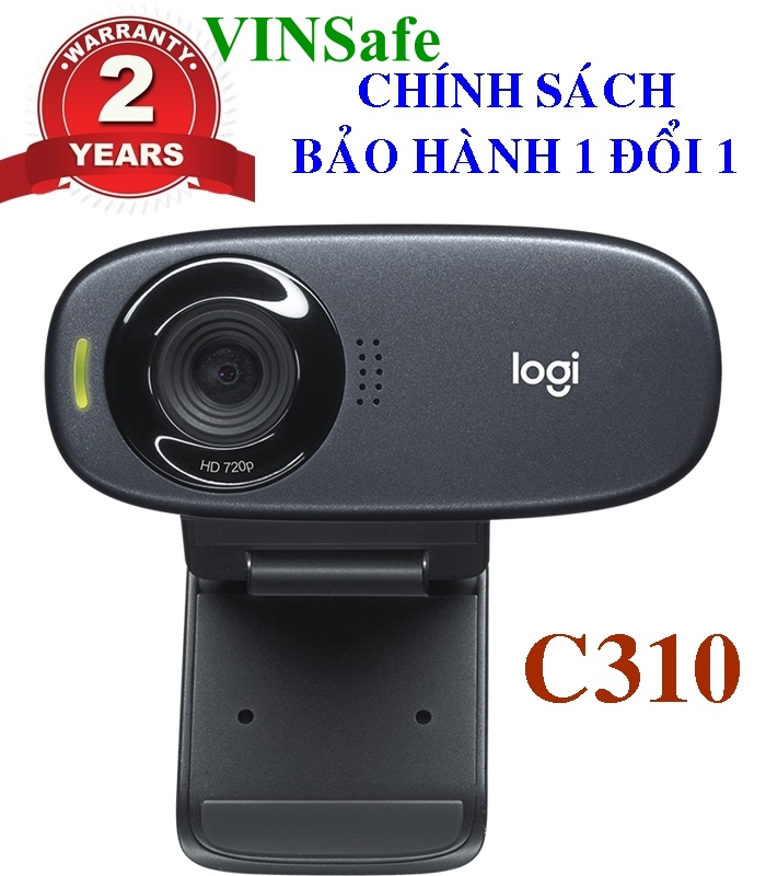 Webcam Logitech C310 (Đen) - Tem DIGIWORLD / VĨNH XUÂN Phân Phối