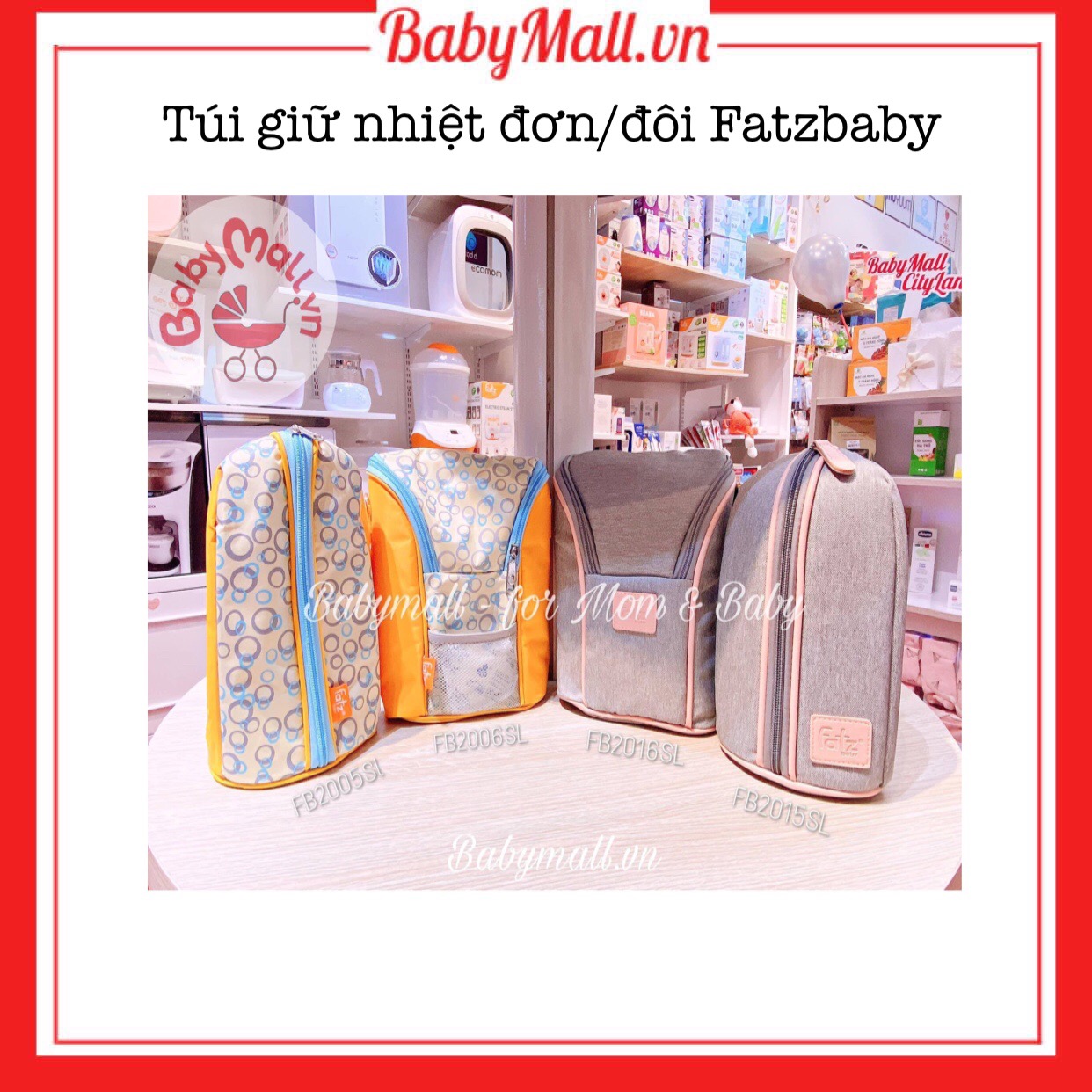 Túi giữ nhiệt đơn và đôi FATZBABY Babymall.vn