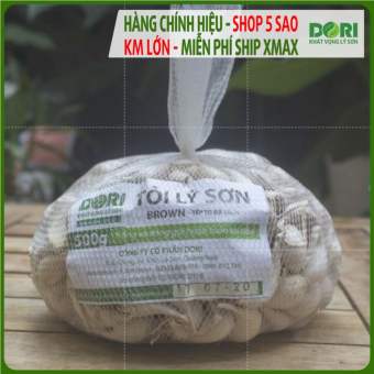 Tỏi Lý Sơn Dori Brown - Loại tỏi tách tép to - Túi lưới 500g - Trồng tại đảo Lý Sơn - Cam kết đúng xuất xứ - Hoàn tiền 200% nếu sai cam kết - Dùng để ăn sống hoặc chế biến