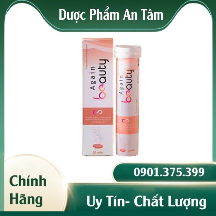 Viên sủi again beauty - hỗ trợ làm trắng và trẻ hóa da, mờ nám, ngăn ngừa lão hóa chính hãng