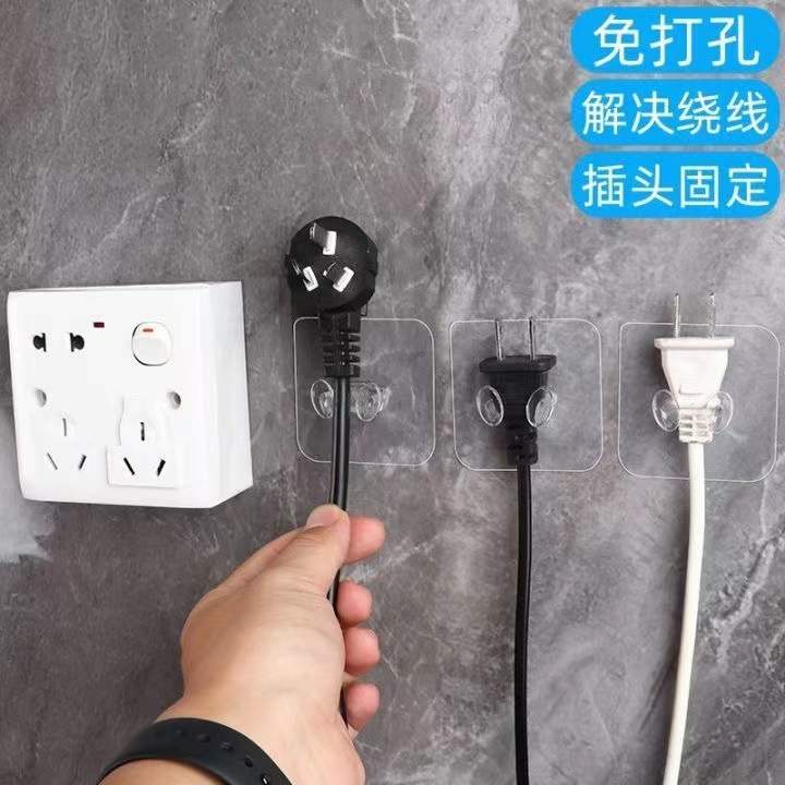 Gambar Magic Hook Strong Adhesive Hook Power Plug Hanger Holder Wall Self Sticky Hooks