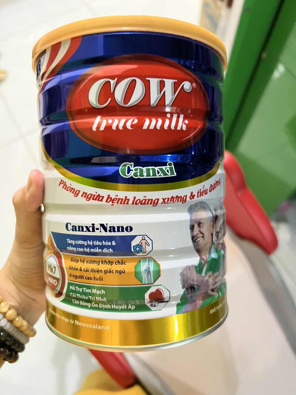 Sữa bột cow canxi 900gr bổ sung canxi điều hòa huyết áp tốt cho tim mạch