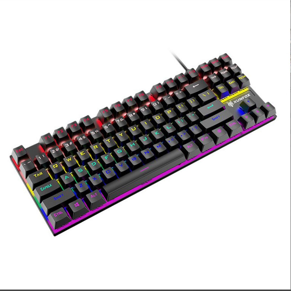 Bàn phím cơ poermax k80 kết nối có dây, dùng blue switch