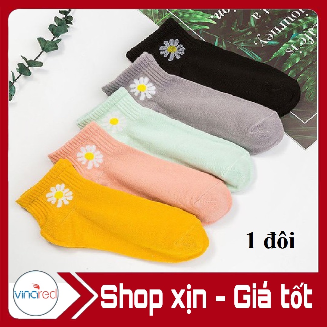 [HCM]Tất Vớ Nữ Cổ Ngắn Hoa Cúc Nhiều màu Siêu Thoáng Mát Thời Trang - Vớ Nữ Siêu Dễ Thương Năng Động