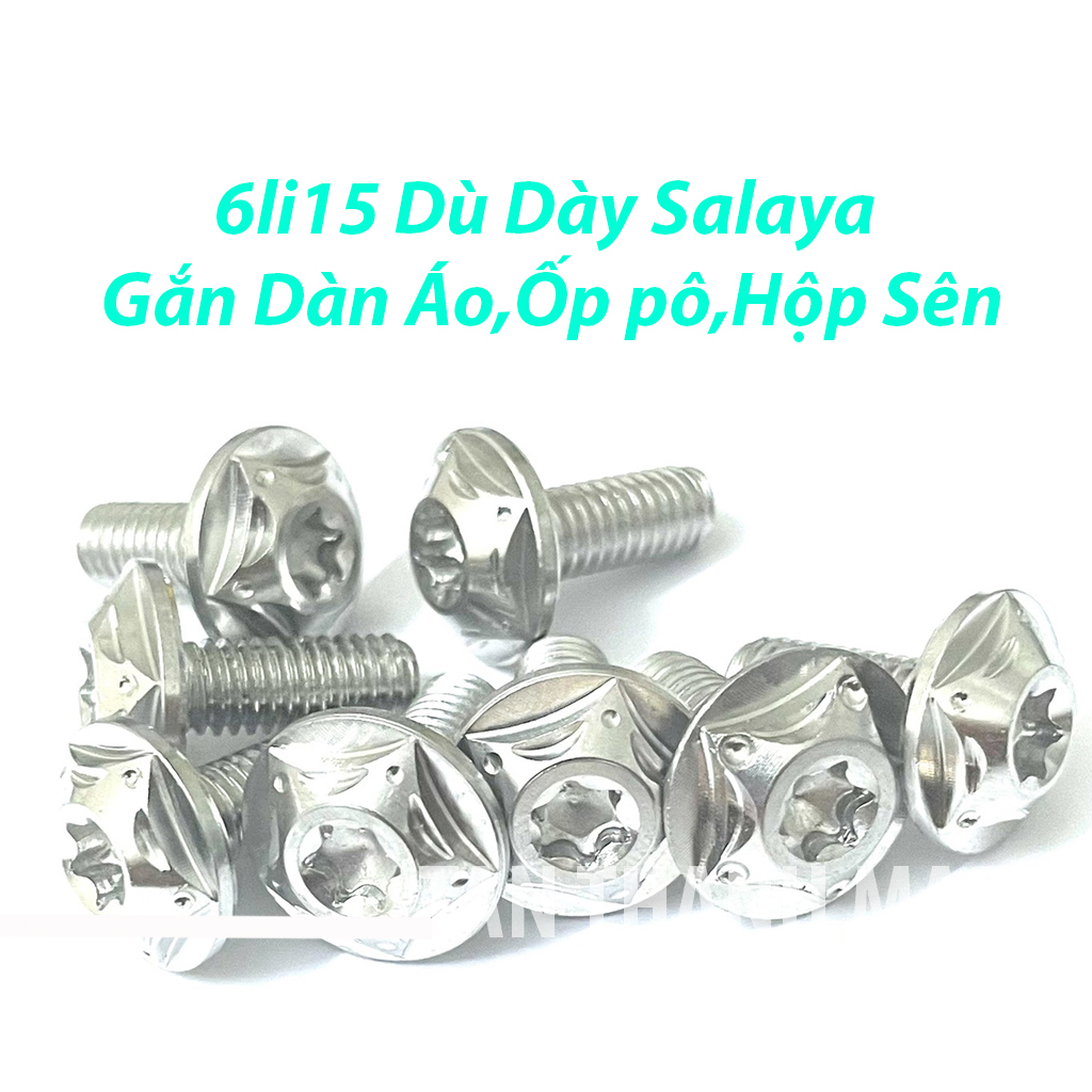 10 Con Ốc Salaya Dù 6li15 Ốp Pô, Dàn Áo, Dè...-PTTT