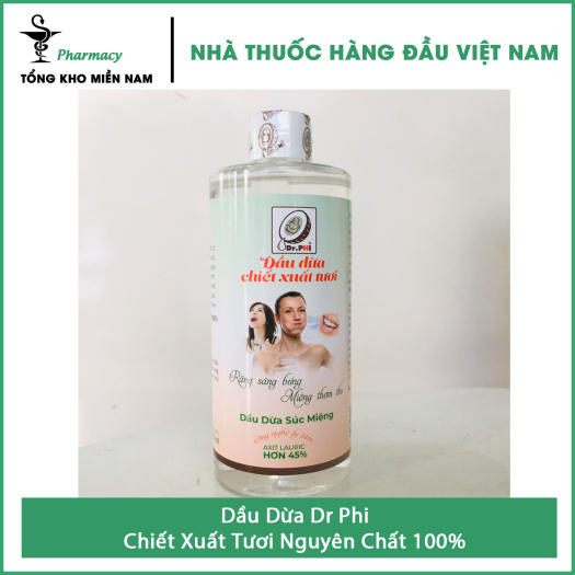 Dầu Dừa Dr Phi - Chiết Xuất Tươi Nguyên Chất 100% - Chai 300ml - Tổng Kho MiềnNam