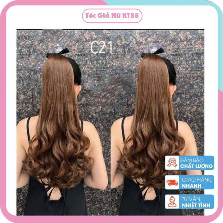 Tóc giả cột xoăn dài loại đẹp , nhiều màu
