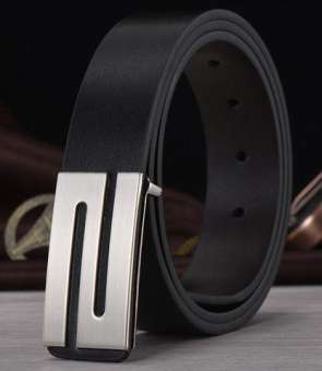 Thắt lưng nam, dây lưng nam , dây nịt nam chữ Z màu bạc da PU bền đẹp