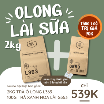 Trà ô long pha chế trà sữa - Gói 500gam chính nguyệt trà oolong L363 Dotea sắc nước vàng trong, thơm trà (HỎA TỐC)