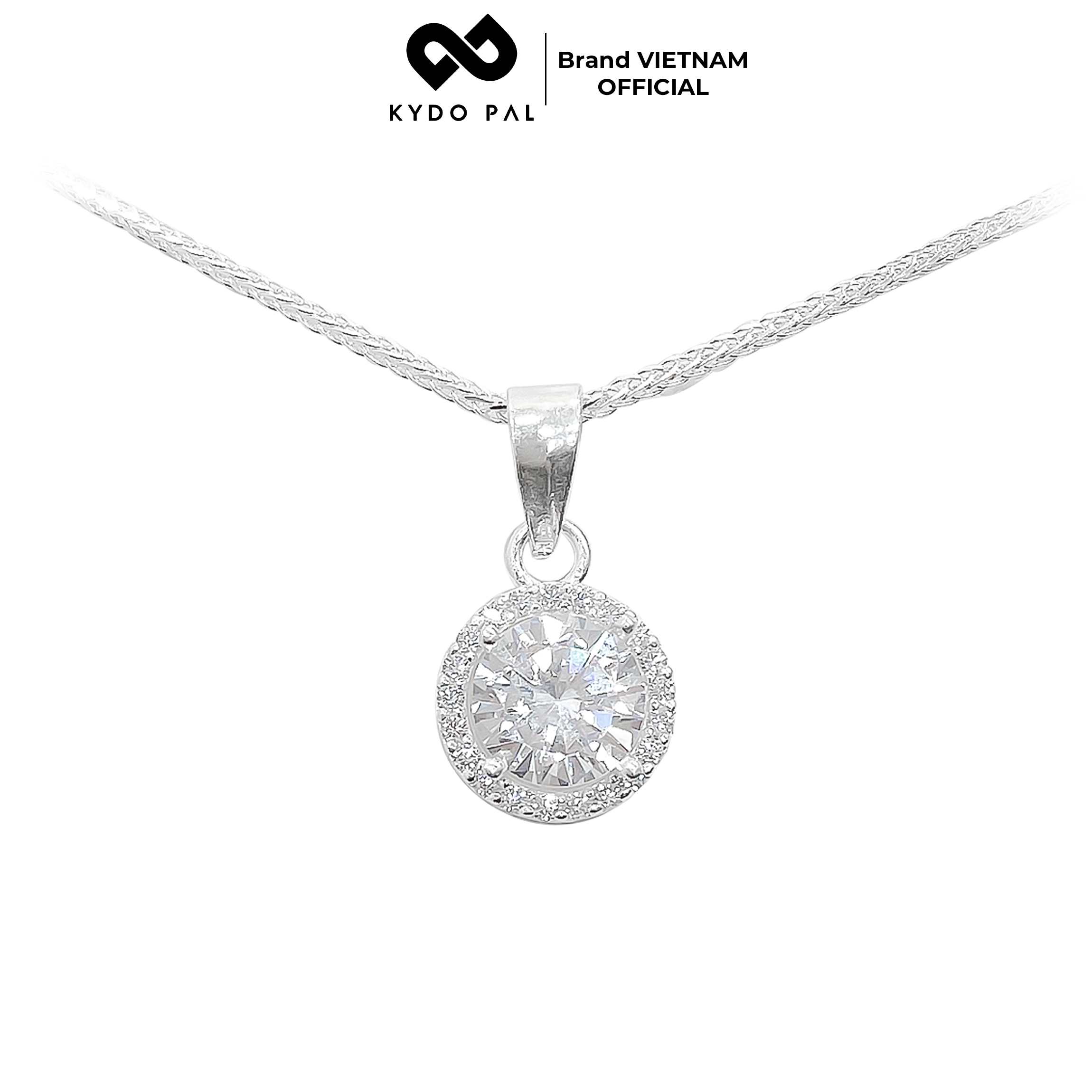 Dây chuyền bạc KYDOPAL mặt đá size lớn cao cấp - 9C7