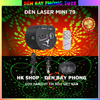 Đèn Bay Phòng Laser Mini 3in1 Cảm Biến Theo Nhạc, Phòng Bar, Karaoke...