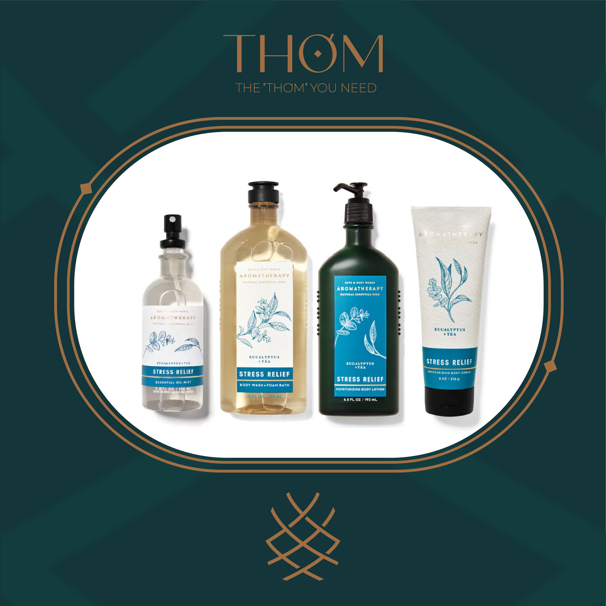 [HCM]STRESS RELIEF EUCALYPTUS TEA | SẢN PHẨM GEL TẮM SỮA DƯỠNG XỊT THƠM DÒNG THƯ GIÃN BATH & BODY WORKS