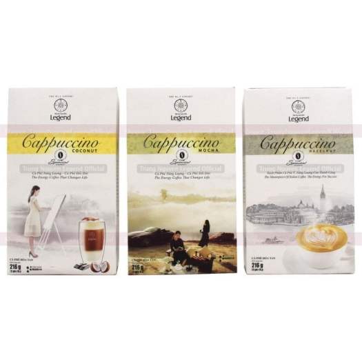 [ CÀ PHÊ SIÊU NGON GIÁ DÙNG THỬ ]- Cà phê hòa tan Trung Nguyên Cappuccino Mocha - Capuchino Hazelnut - Cappuchino Dừa Coconut