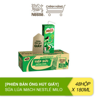 Sữa lúa mạch Nestlé® MILO® thùng 48 hộp x 180ml (12x4x180ml)