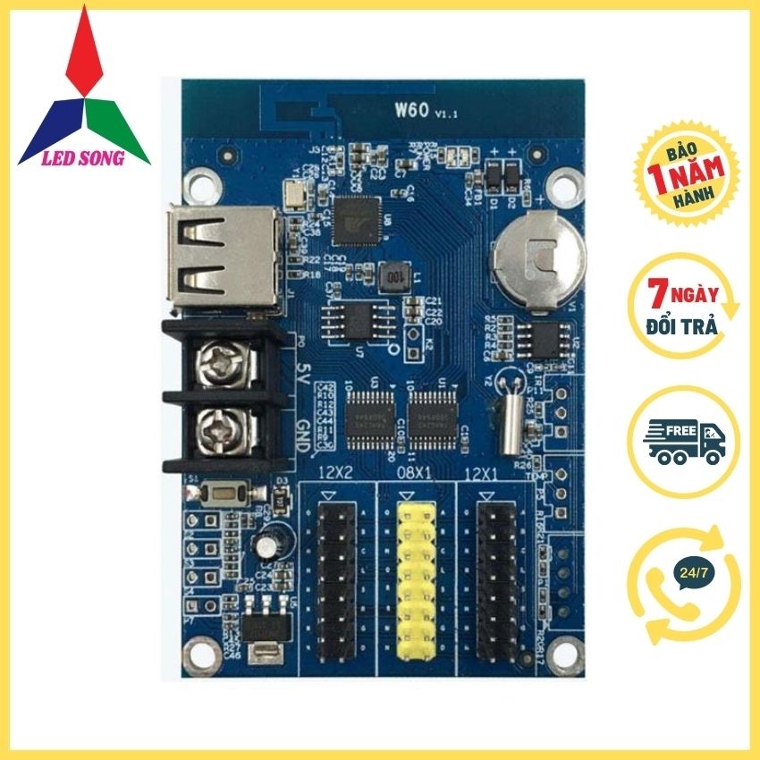 Mạch hd w60 điều khiển led ma trận p10 bằng điện thoại