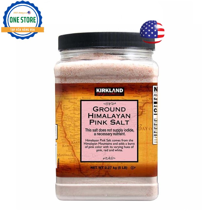 Muối Hồng Kirkland Signature Ground Himalayan Pink Salt, 2.27Kg