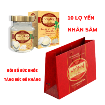 Combo 10 Lọ Nước Yến Sào winsNest Nhân Sâm (Lọ  70 ml)