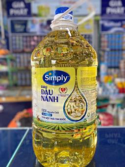 Dầu đậu nành nguyên chất Simply can 5 lít