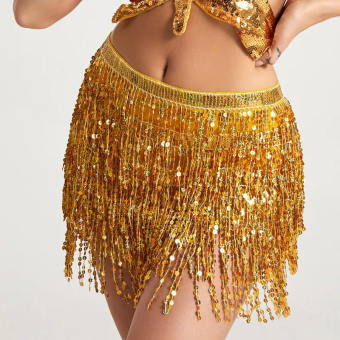Sequins tua dancewear belly dance Phụ Kiện Váy hiệu suất Mini váy có thể điều chỉnh eo thắt lưng chuỗi cho phụ nữ quần áo