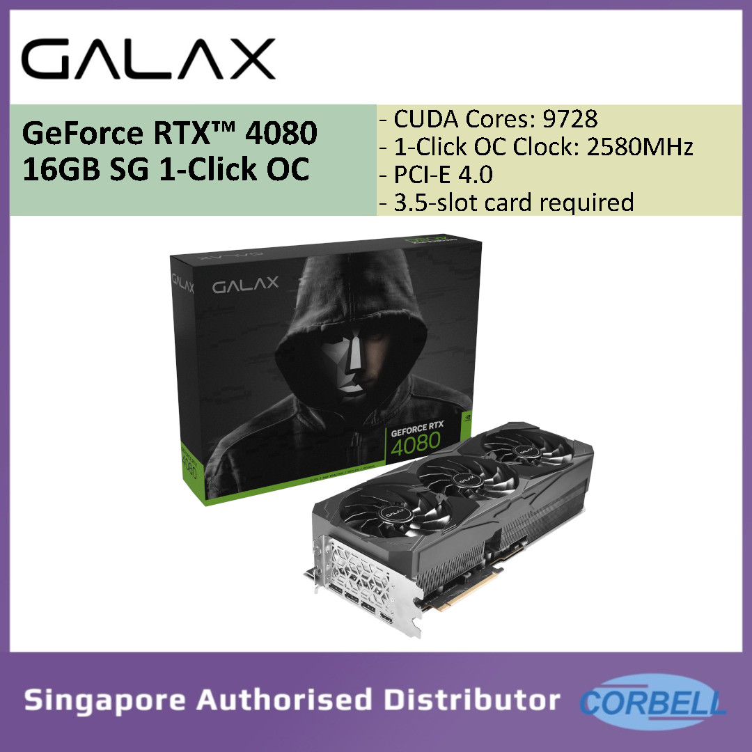GALAX RTX 4080 16GB GDDR6X 256-bit SG OC Graphics Card