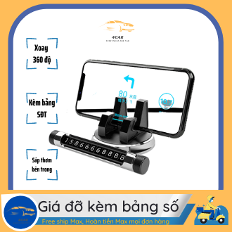 Giá đỡ điện thoại trên oto,mùi thơm,bảng số điện thoại,xoay 360 °,gắn bảng biển số đỗ xe,4 car