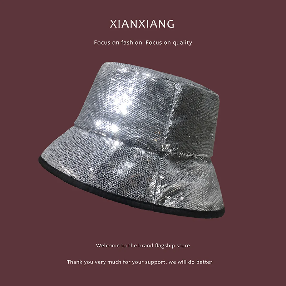 glitter bucket hat