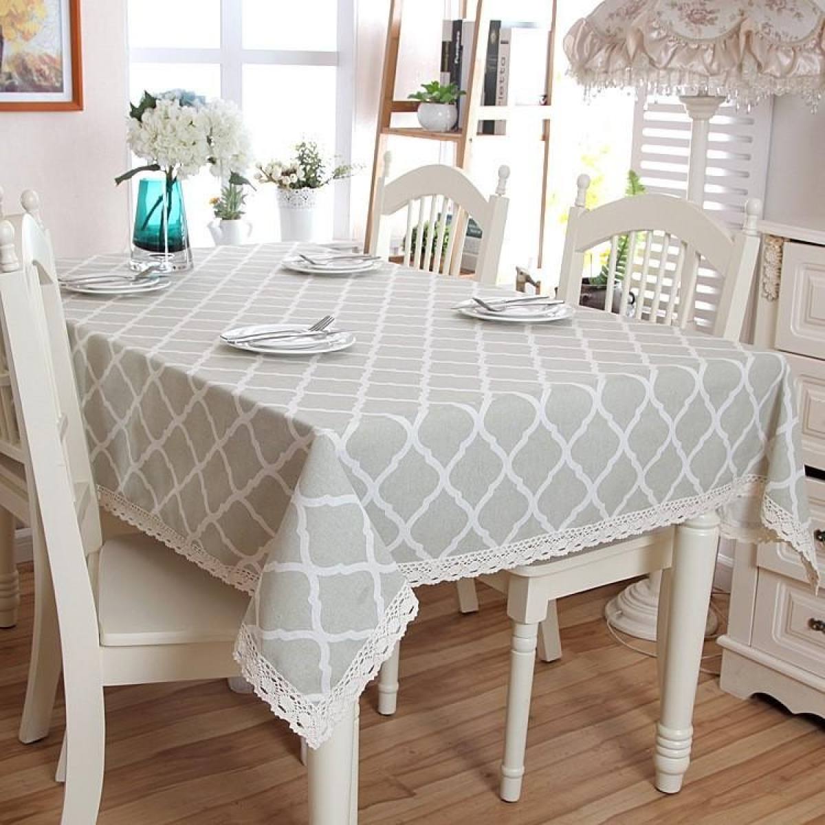 Скатерть, Comptoir de famille, Rectangular Tablecloth White 150x250cm Cotton,