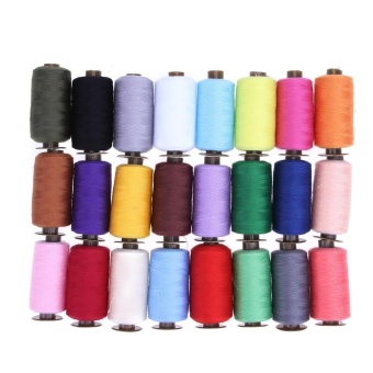 24 Colors 1000 Yard Polyester Embroidery Sewing Machine Threads - intl