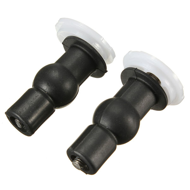 2Pcs Black Toilet Seat Hinge Blind Hole Fixing Fix Well Nuts Screw Rubber - Intl