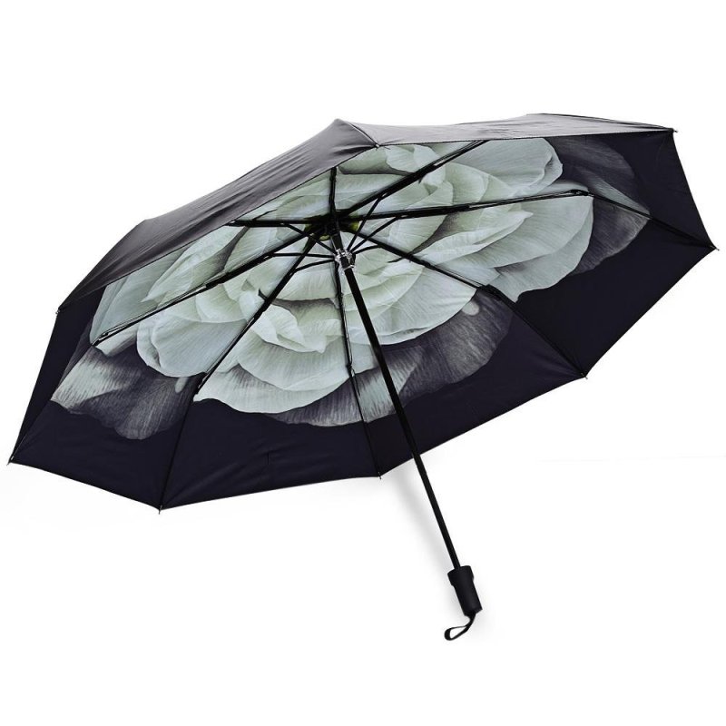 3 Folding 3D Flower Print Anti Uv Sunshade Women Parasol
Umbrella(Green) - intl