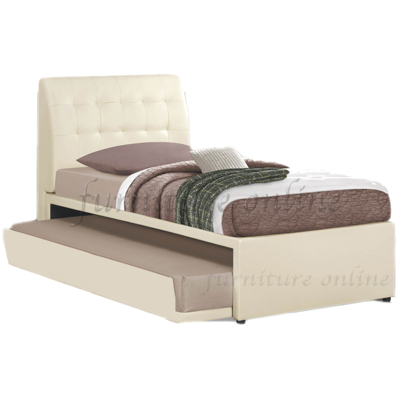 Alonso Quality Divan Bedframe with Pull-out Bed (Black)