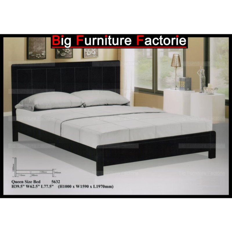 BFF5632-WB Solid Wooden Bed (Walnut) – King
