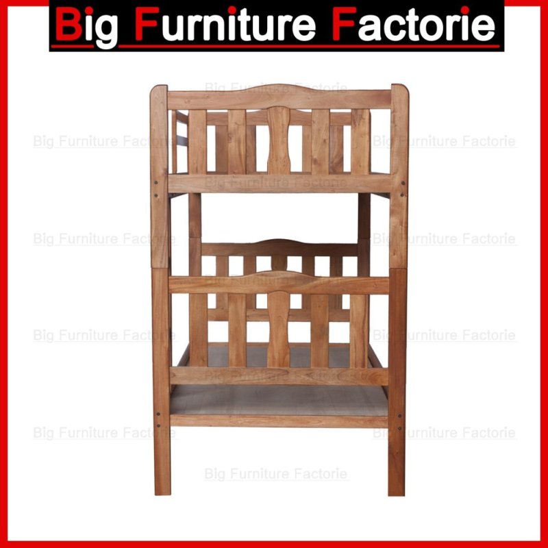 BFF-43-DD Solid Wooden Bunk Bed (Natural) – Single