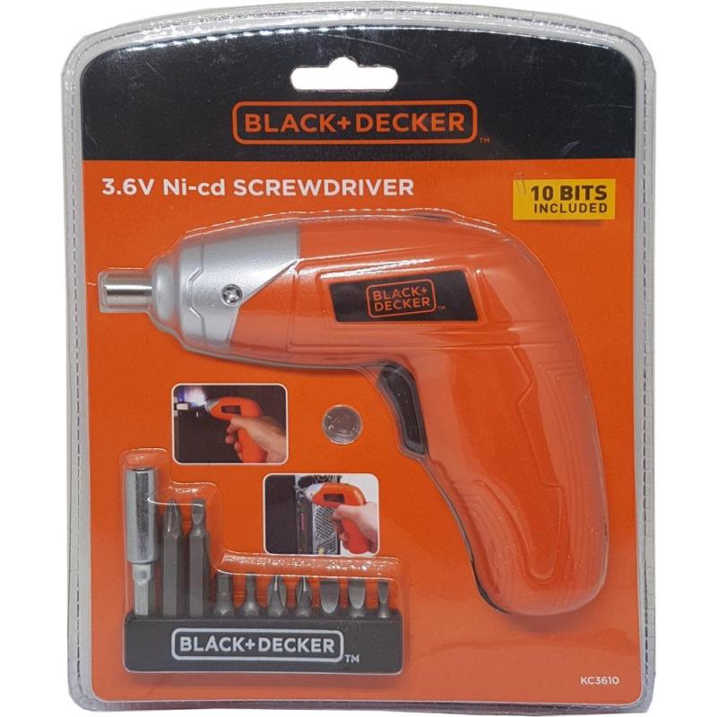 Black And Decker 3.6V Ni-Cd Screwdriver Kc3610