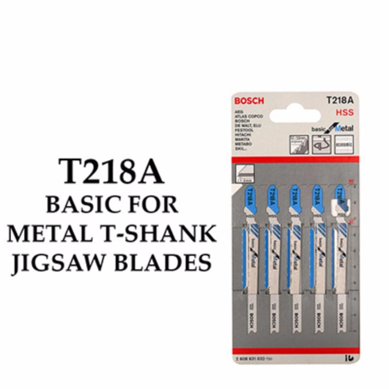 Bosch T218A Basic for Metal T-shank Jigsaw Blades(5pcs)