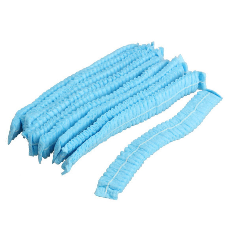 Buy Disposable Hair Shower Cap Non Woven Pleated Anti Dust Hat Set Blue Singapore