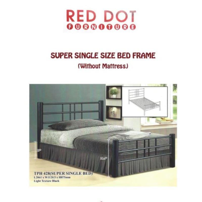Elegant Bed Frame Super Single (Black)