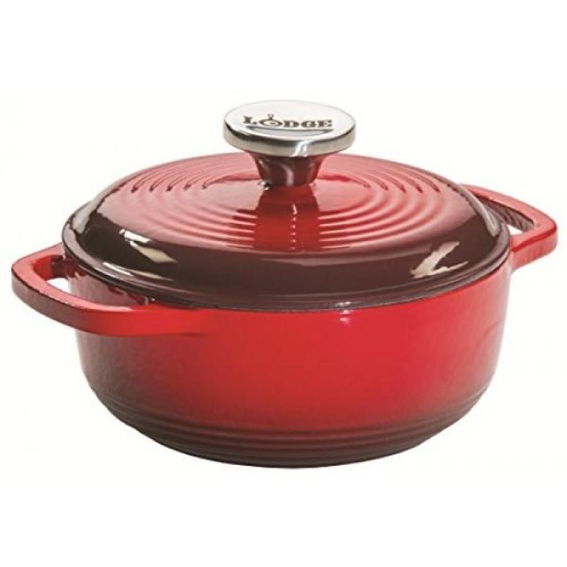 GPL/ Lodge EC1D43 Enameled Cast Iron Dutch Oven, 1.5-Quart,
Red/ship from USA - intl Singapore